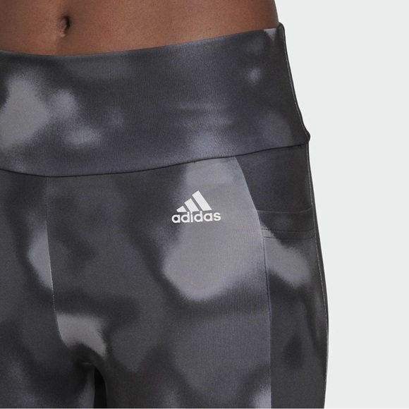 Adidas Women Designed to Move All Over Print Tights Legging GD4652 Size L - Picture 3 of 8